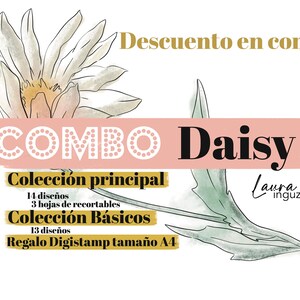 COMBO Margherita. Collezione + Basics 27 Carte decorate + REGALO + ritagli da stampare. Scrapbook, creazione di cartoline, supporti misti. Laura Ingus