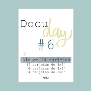 Colección DocuDay #6 de 24 TARJETAS para Project Life by Laura Inguz para Scrapbooking, manualidades, documentar, álbumes de fotos