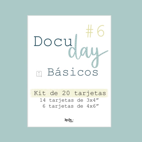 DocuDay Collection #6 BASICS of 20 cards for Project Life by Laura Inguz for Scrapbooking, crafts, documenting, photo albums