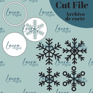 CUT FILE Flakes + Shaker - PNG and jpg digital cutting file - Digidie for Scrapbooking, shaker, crafts. Laura Inguz