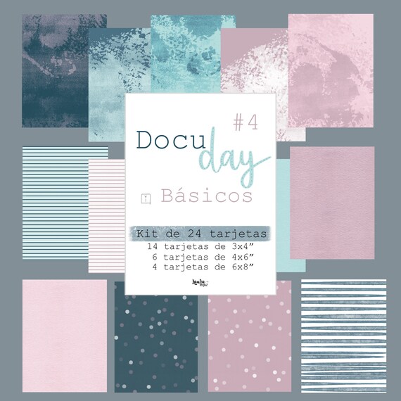 DocuDay Collection #4 BASICS of 24 cards for Project Life by Laura Inguz for Scrapbooking, crafts, documenting, photo albums