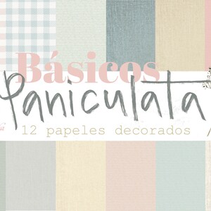 VERZAMELING van BASIS DIGITALE papieren Paniculata. Versierd papier om af te drukken. Scrapbooken, kaarten maken, Mixed Media. Laura Inguz