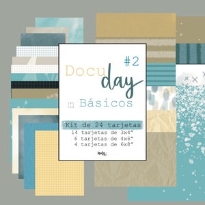 DocuDay Collection #2 BASICS of 24 cards for PL by Laura Inguz for Scrapbooking, crafts, documenting, photo albums