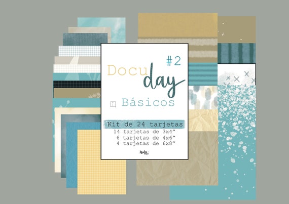 DocuDay Collection #2 BASICS of 24 cards for PL by Laura Inguz for Scrapbooking, crafts, documenting, photo albums