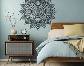 Mandala Wall Decal: Boho Home Decor, Yoga Studio Art