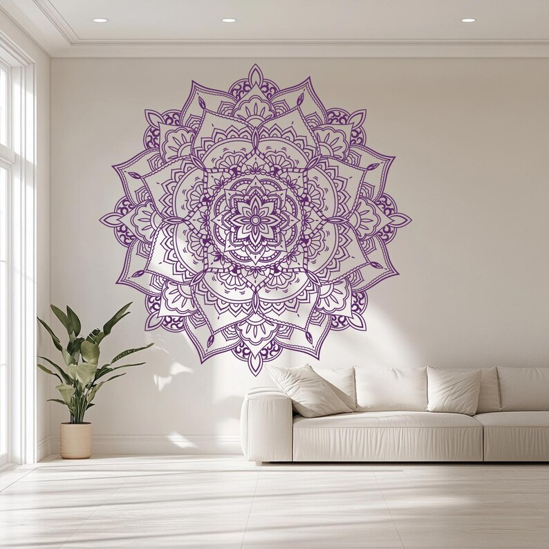 Indian Mandala Wall Decal: Boho Bedroom Vinyl Sticker - Etsy
