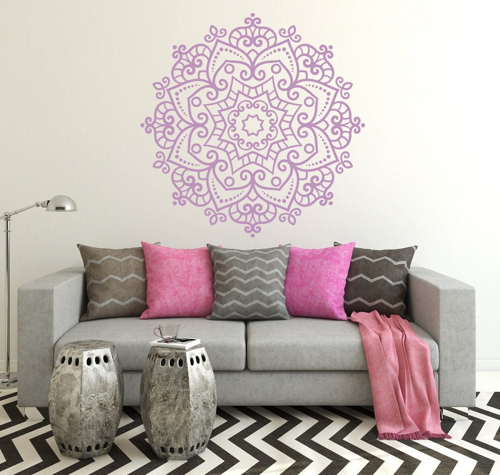 Mandala Wall Decor Vinyl Mandala Vinyl Wall Decal Printable Etsy