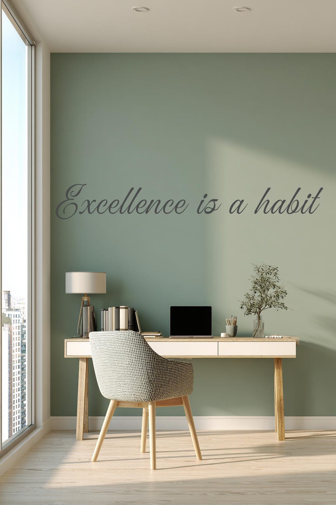 Motivational Office Wall Decal, Minimalist Workspace Decor ...