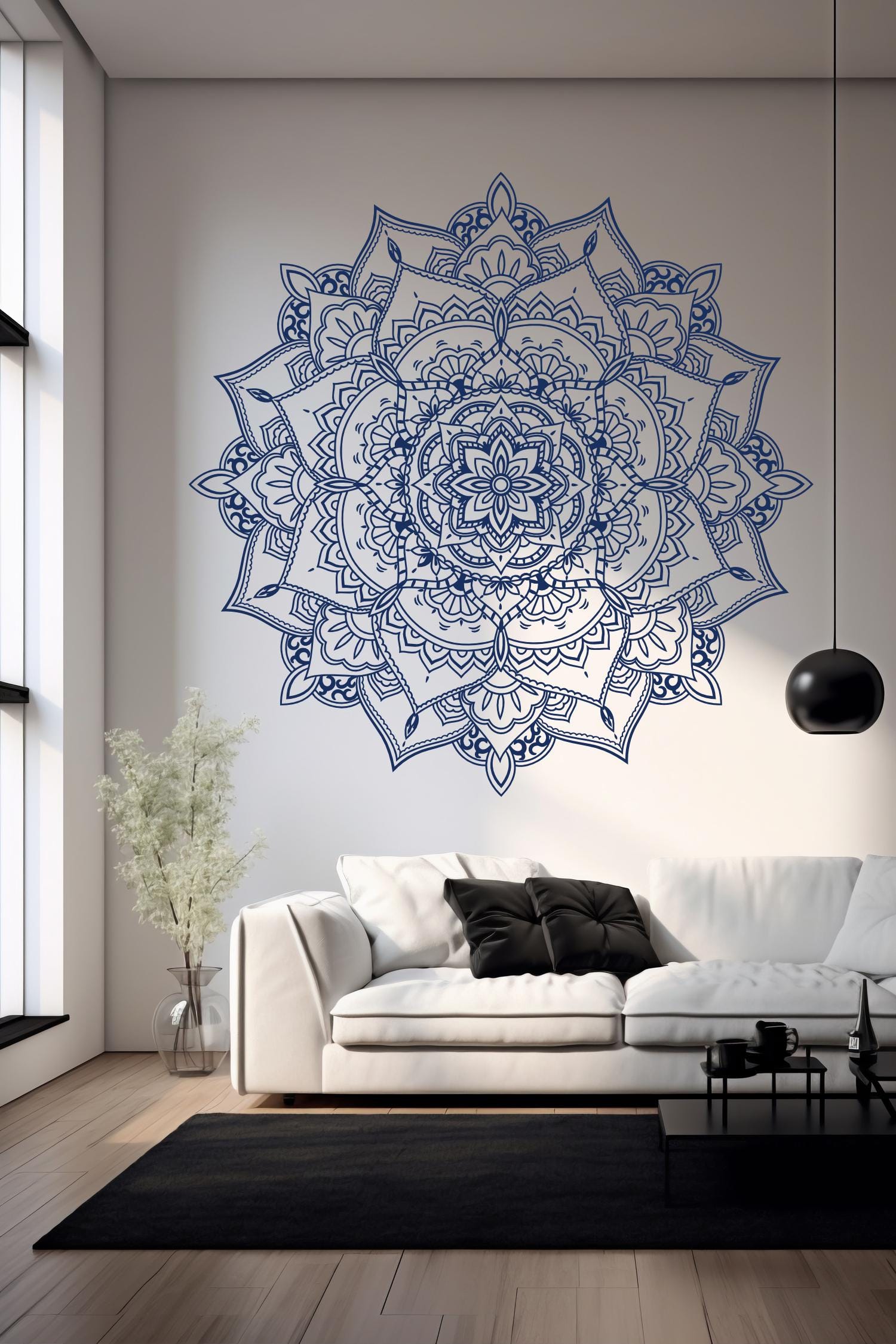 Indian Mandala Wall Decal: Boho Bedroom Vinyl Sticker - Etsy