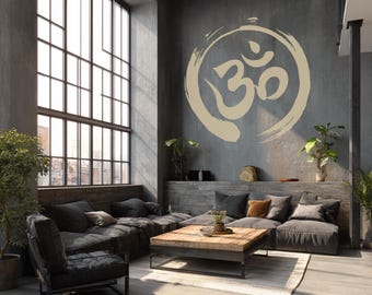 Vinilo decorativo con el símbolo Om: decoración para estudio de yoga