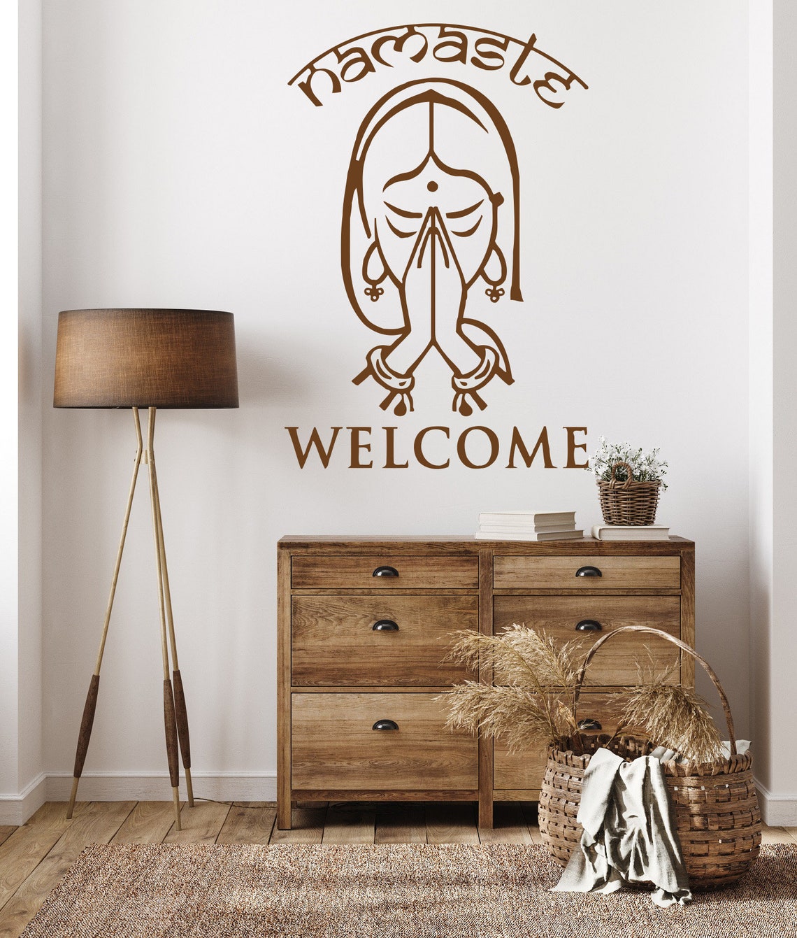 Namaste Wall Decal Yoga wall art Namaste Wall Art Namaste Etsy