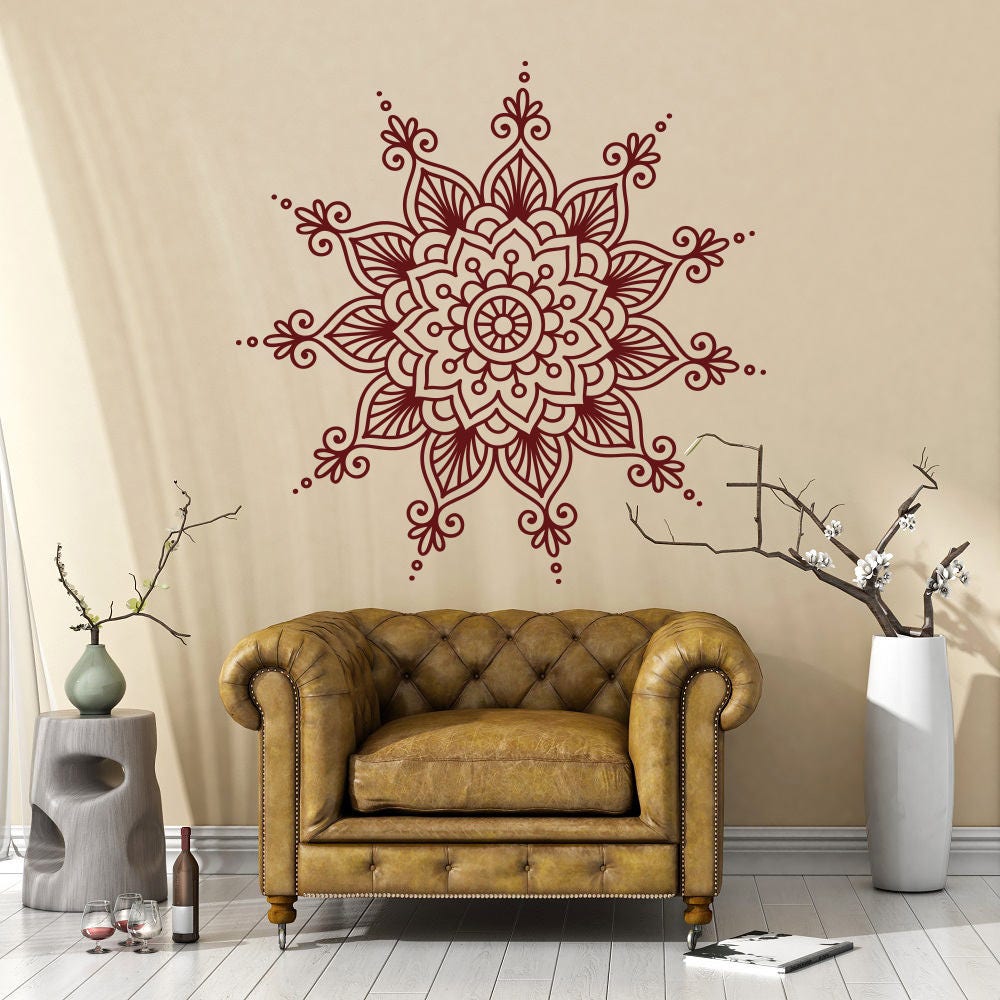 Mandala Symbol Mural Master Bedroom Decal Mandala Vinyl | Etsy