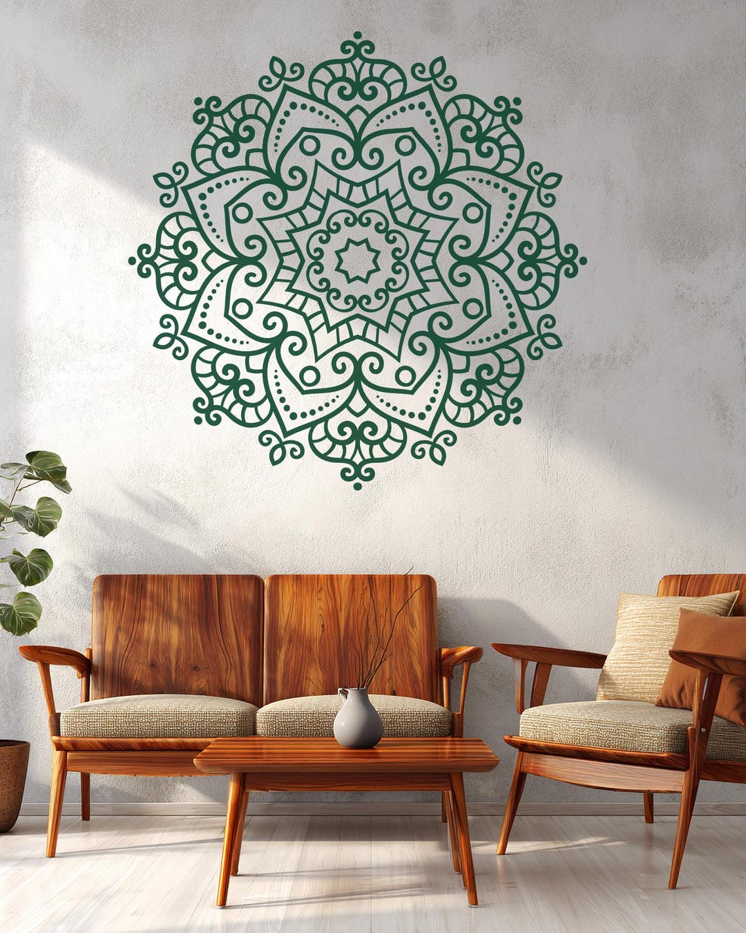 Removable Mandala Wall Decal: Boho Home Decor - Etsy