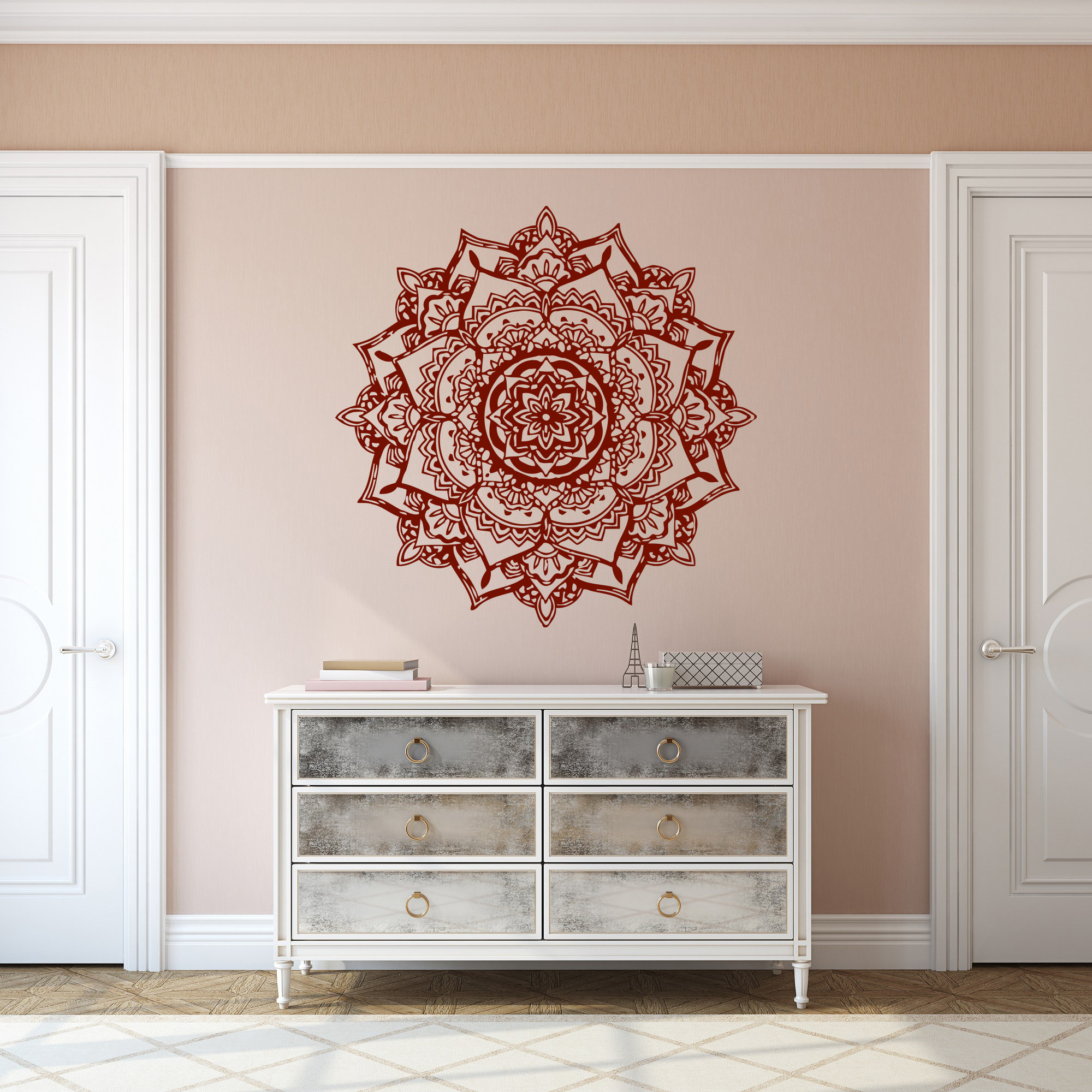 Indian Mandala Wall Decal: Boho Bedroom Vinyl Sticker - Etsy