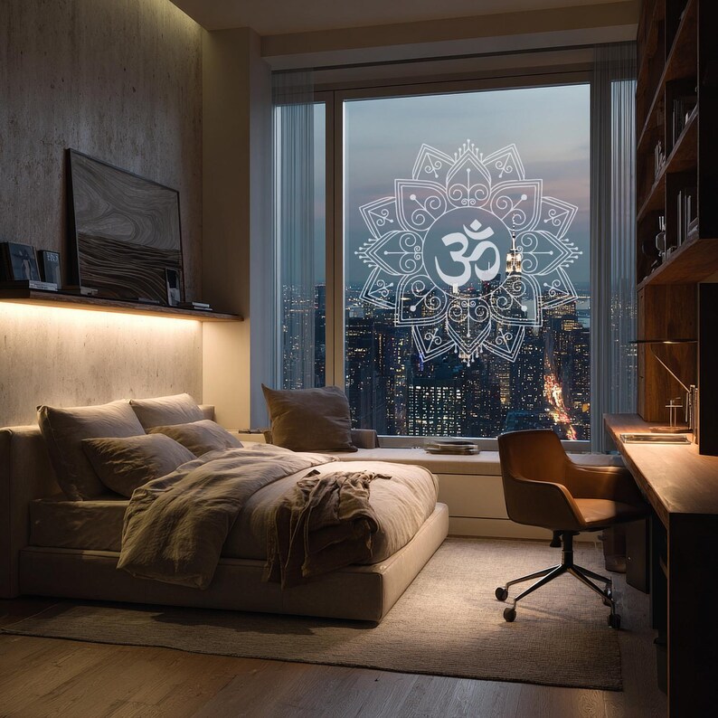 Om Mandala Vinyl Wall Decal: Boho Decor - Etsy