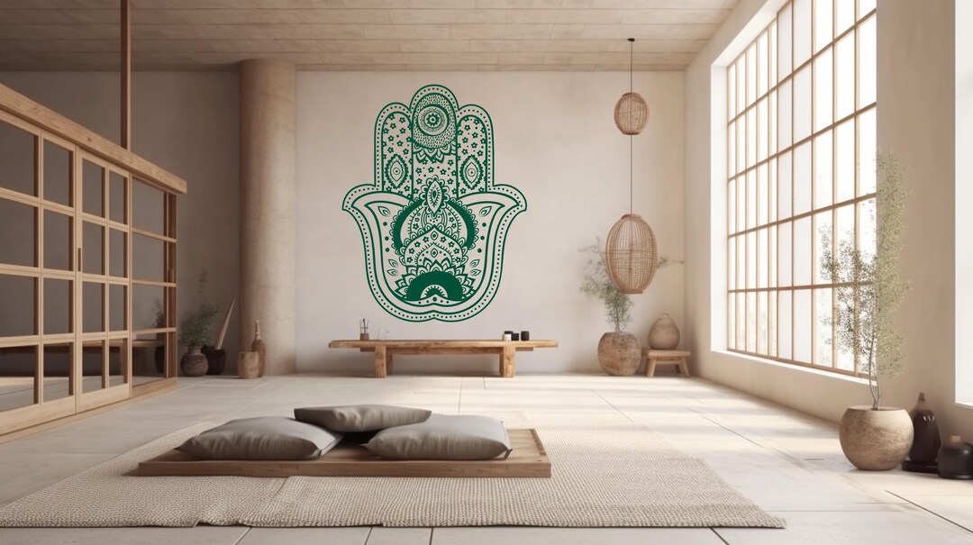 Mandala & Mudra Vinyl Wall Decal – Spiritual Boho Decor - Etsy