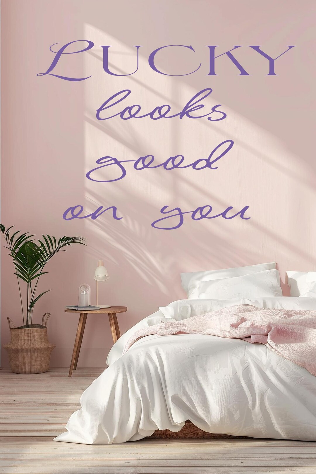 Luck Look Less Lucky Looks Good on You – Wall Decal, Inspirational Quote, Dressing ...