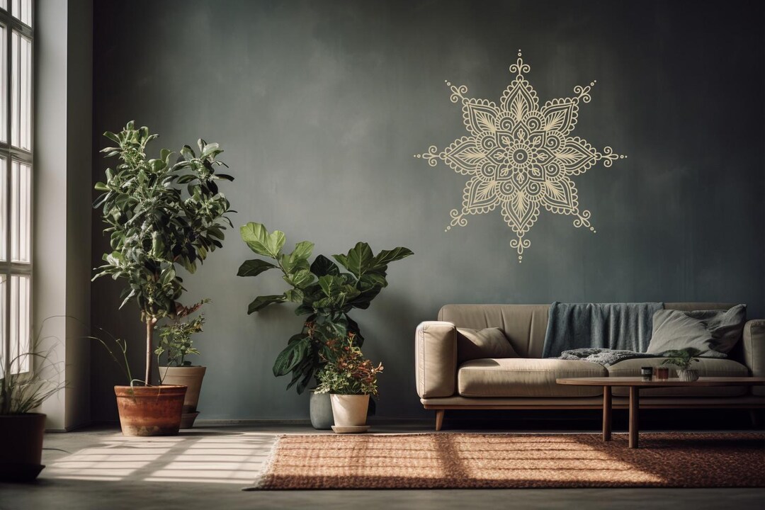 Mandala Vinyl Wall Decal – Bohemian Home, Yoga Art & Master Bedroom ...