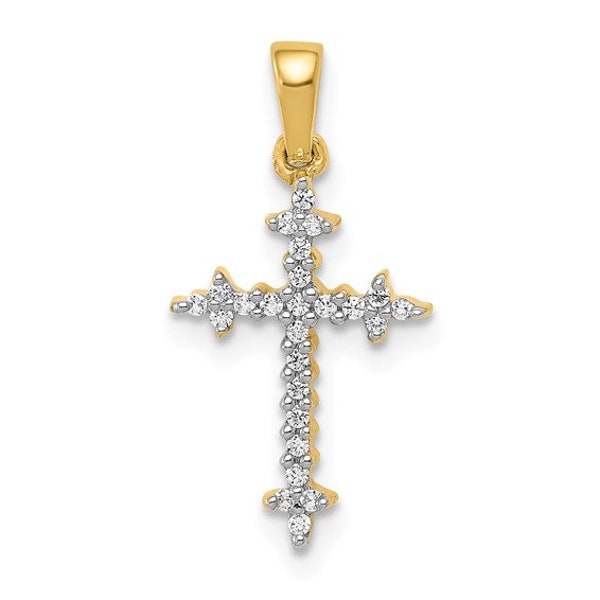 Lab Grown Diamond Cross Etsy