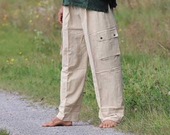 Men's trousers NIYAHA *Natural* Men's leisure trousers made of cotton with pockets