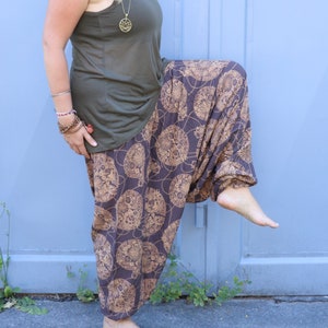 Harem pants trouser dress jumpsuit Brown Universe image 2