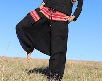Aladdin pants *Black/red border* Harem pants made of cotton Unisex