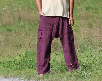 Unisex harem pants sarouel pants *aubergine*