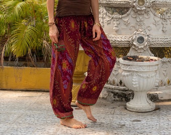 Pumphose ASIAN SUN *bordeaux* Viskose Yogahose Haremshose Damen