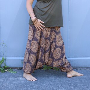 Harem pants trouser dress jumpsuit Brown Universe image 3