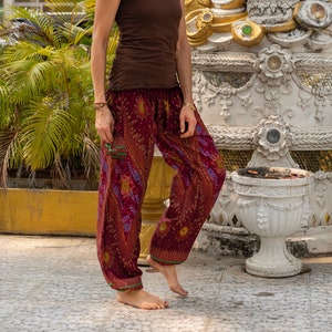 Pump pants ASIAN SUN *bordeaux* viscose yoga pants harem pants women