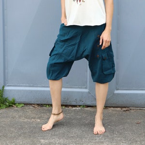 short Sarouel *Petrol* Unisex Harem Pants Goa Aladin Shorts