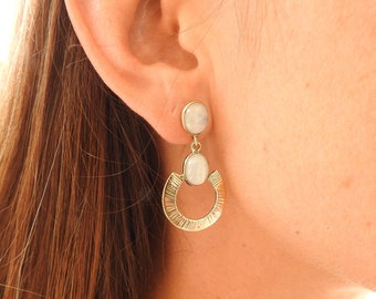 Earrings with MOONSTONE Women's moonstone jewelry