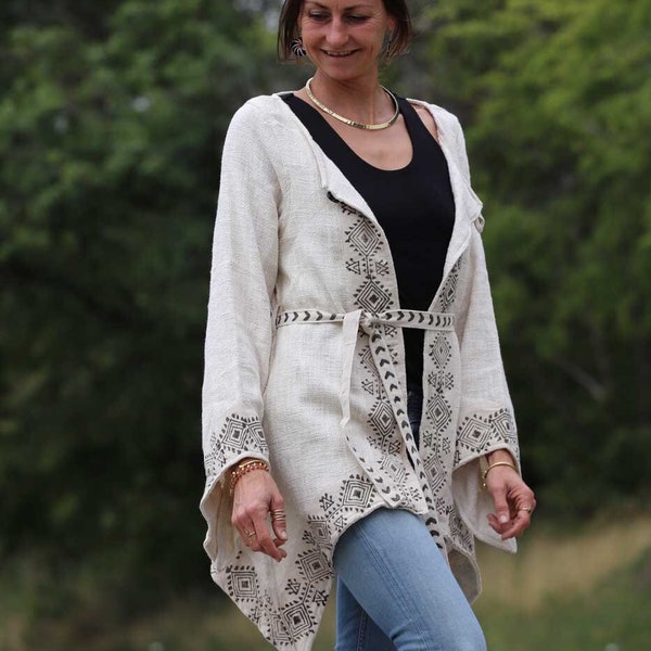 Natur Cardigan MANA Strickjacke aus reiner Baumwolle