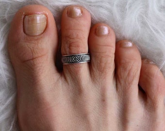 Toe ring AVA made of 925 sterling silver, flexible ring, women's, men's, foot jewelry, adjustable in size