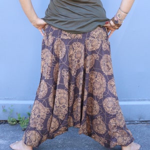 Harem pants trouser dress jumpsuit Brown Universe image 5