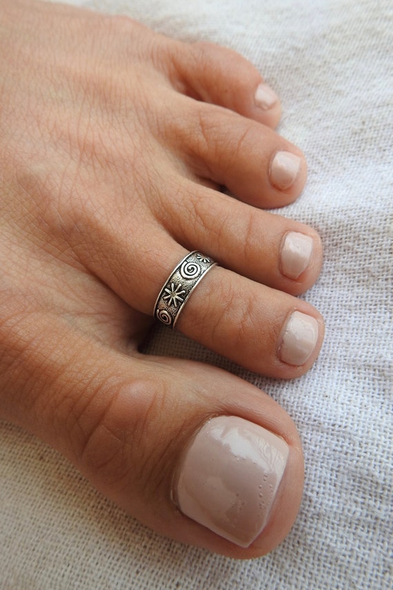 Zehenring 925 Sterling Silber - Größenverstellbarer Fußschmuck Für Damen & Herren