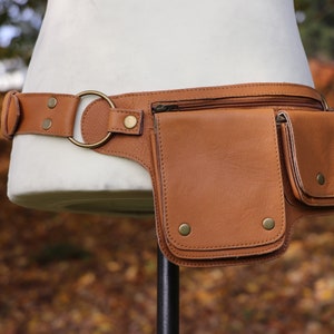 Leather Belt Bag Waist Bag COGNAC Hipbag image 2