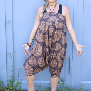 Harem pants trouser dress jumpsuit Brown Universe image 4