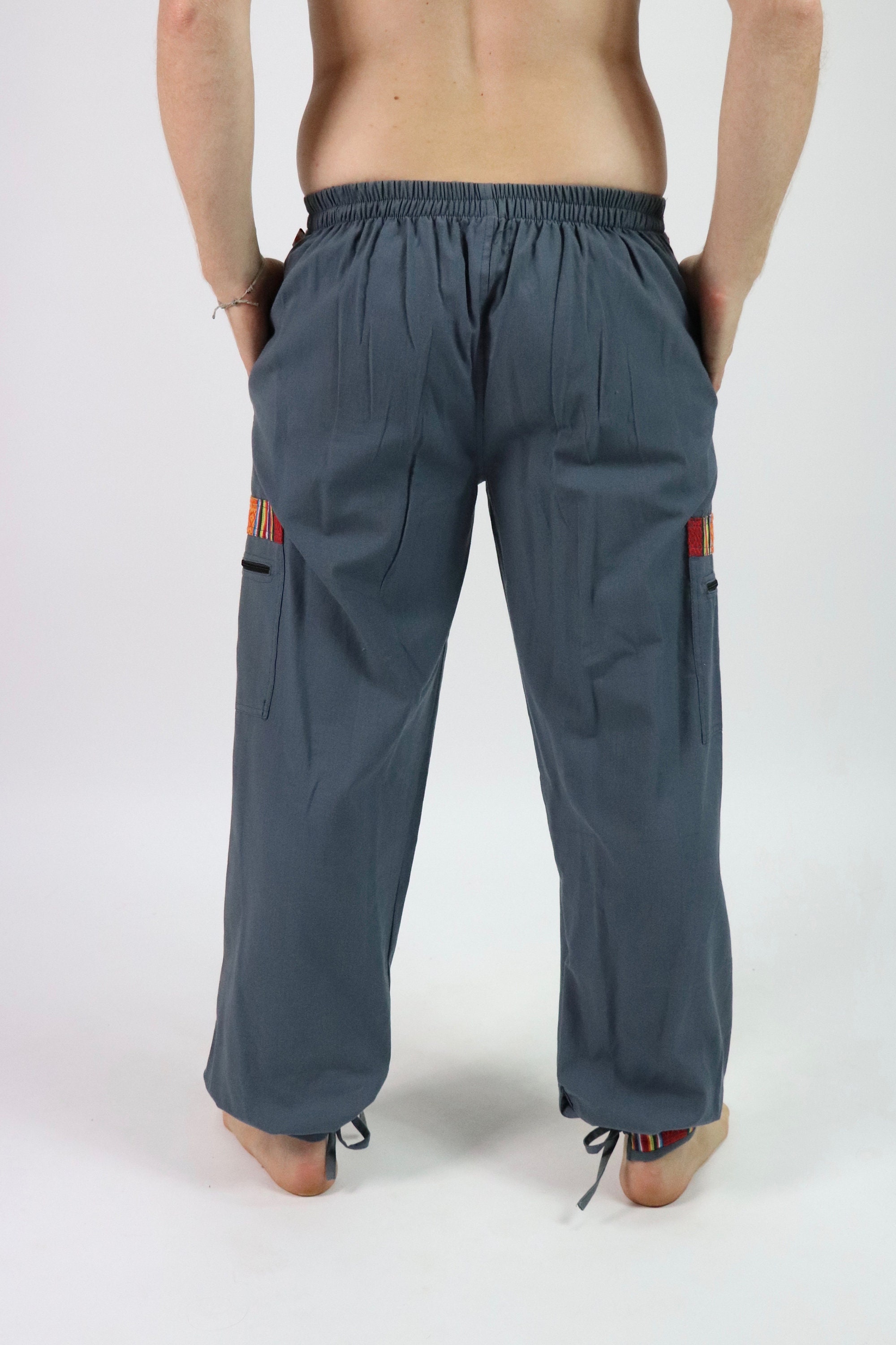 Bequeme Herren Hose ETHNOR aus Baumwolle GRAU Etsy