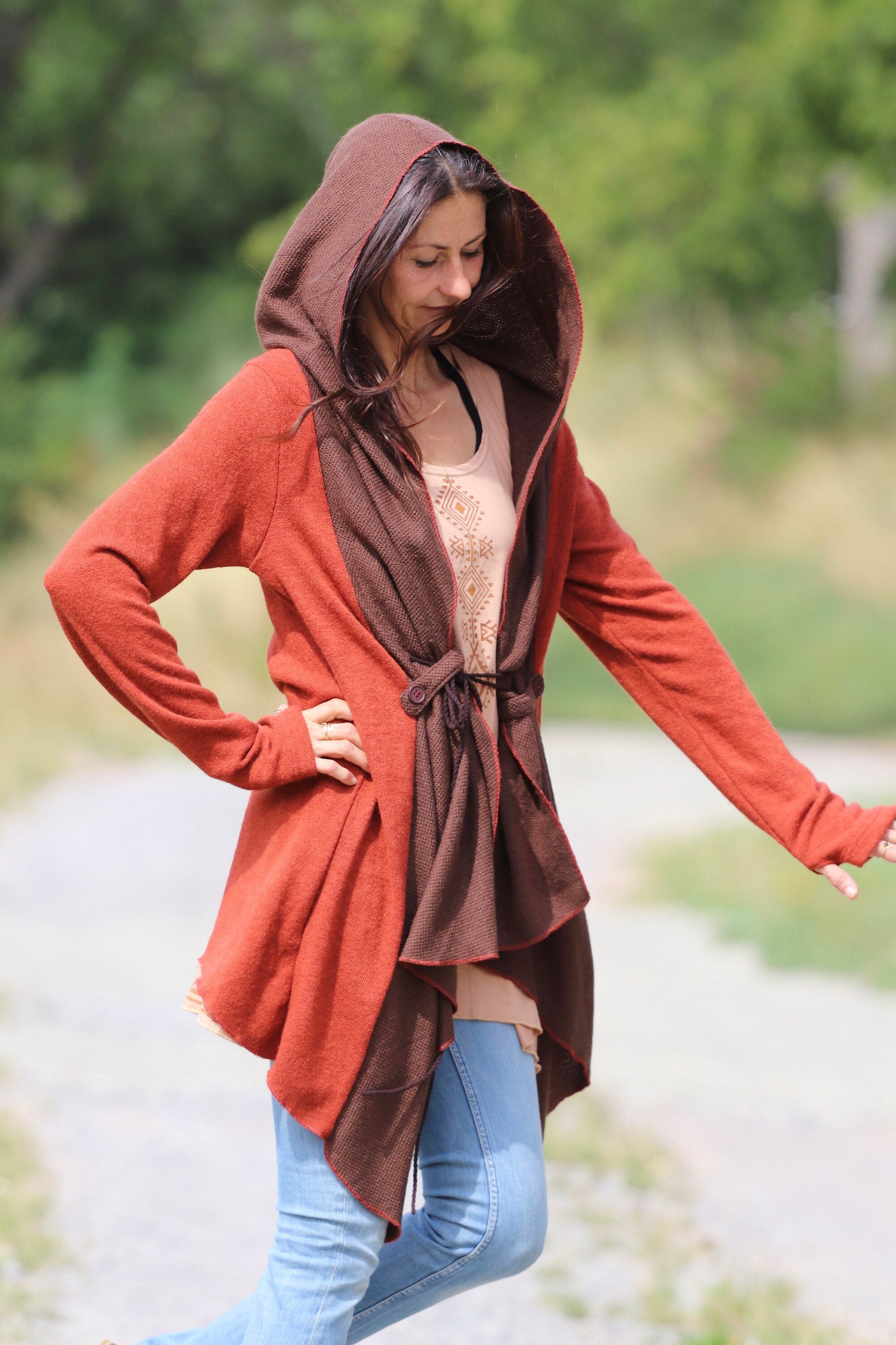 Lacozy Strickjacke Schwarz Grau Cardigan Strickjacke SHINE Rost