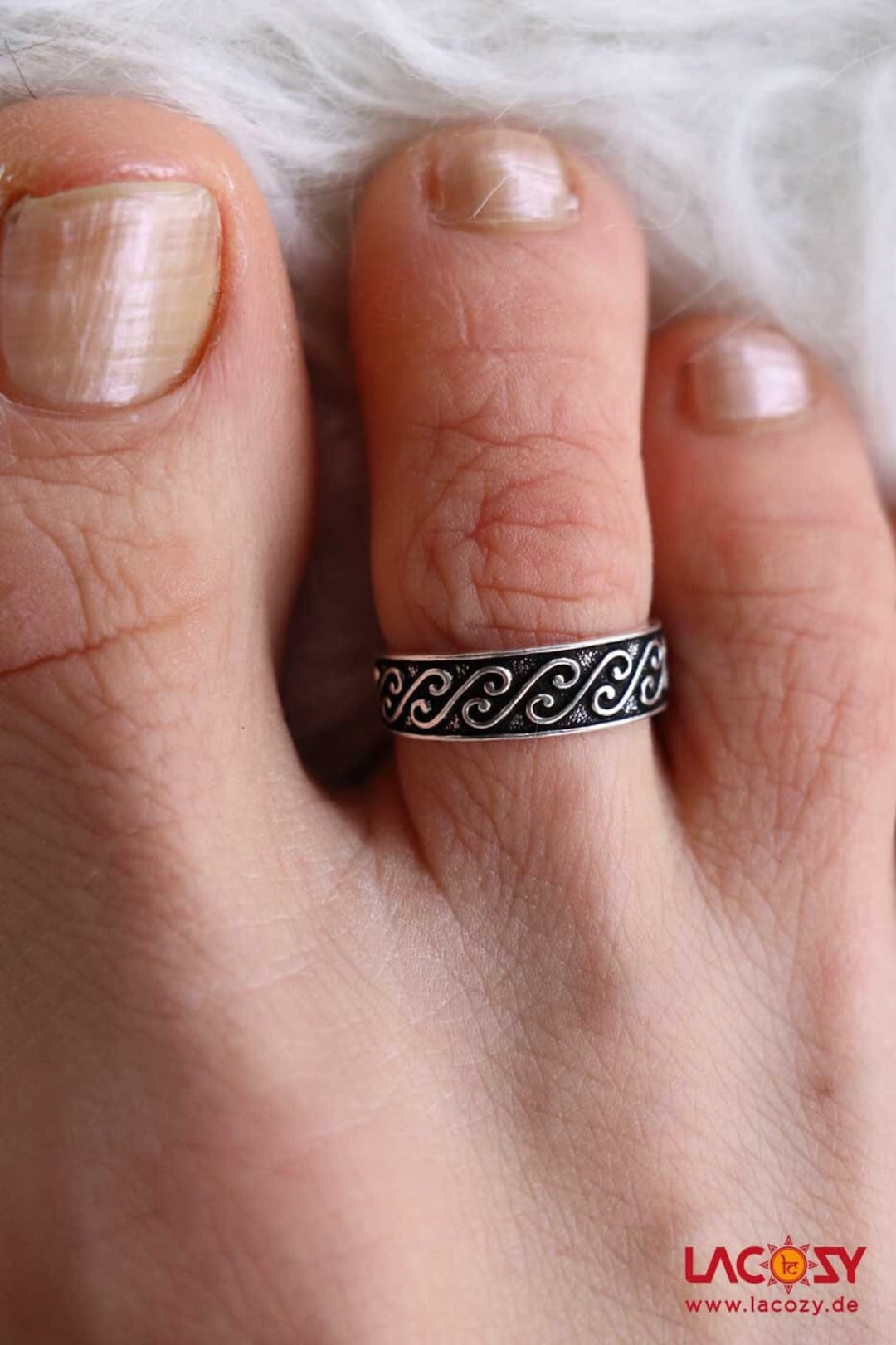 Bague De Pied Originale Bague D'Orteil En Argent 925 Taille