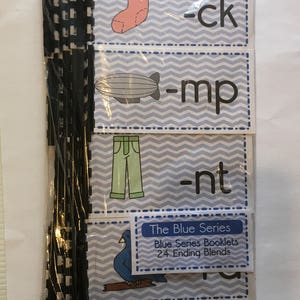 The Blue Series - 24 Ending Blends Booklets - Montessori Materials for  Primary Language