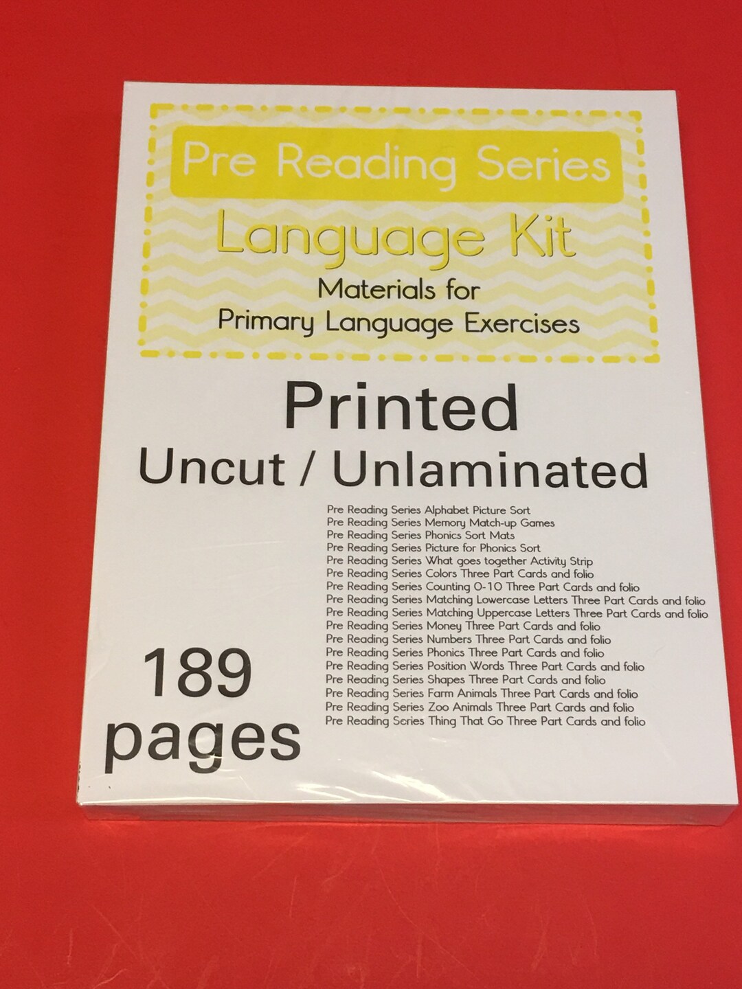 First Language Kit Bpl Montessori Pre-reading Language Kit: Alphabet, Phonics (printed) - Etsy