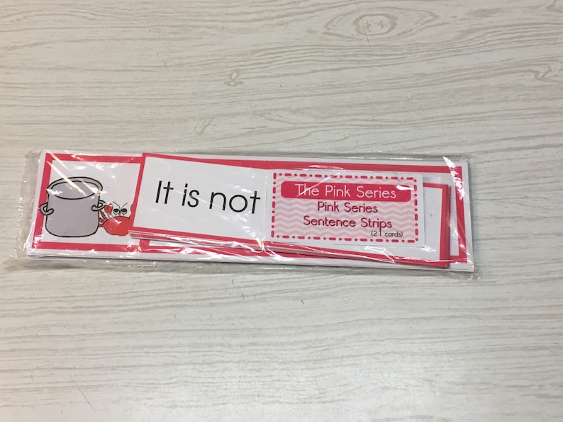 The Pink Series - Matching Sentences Strips (21 Strips) - Montessori ...