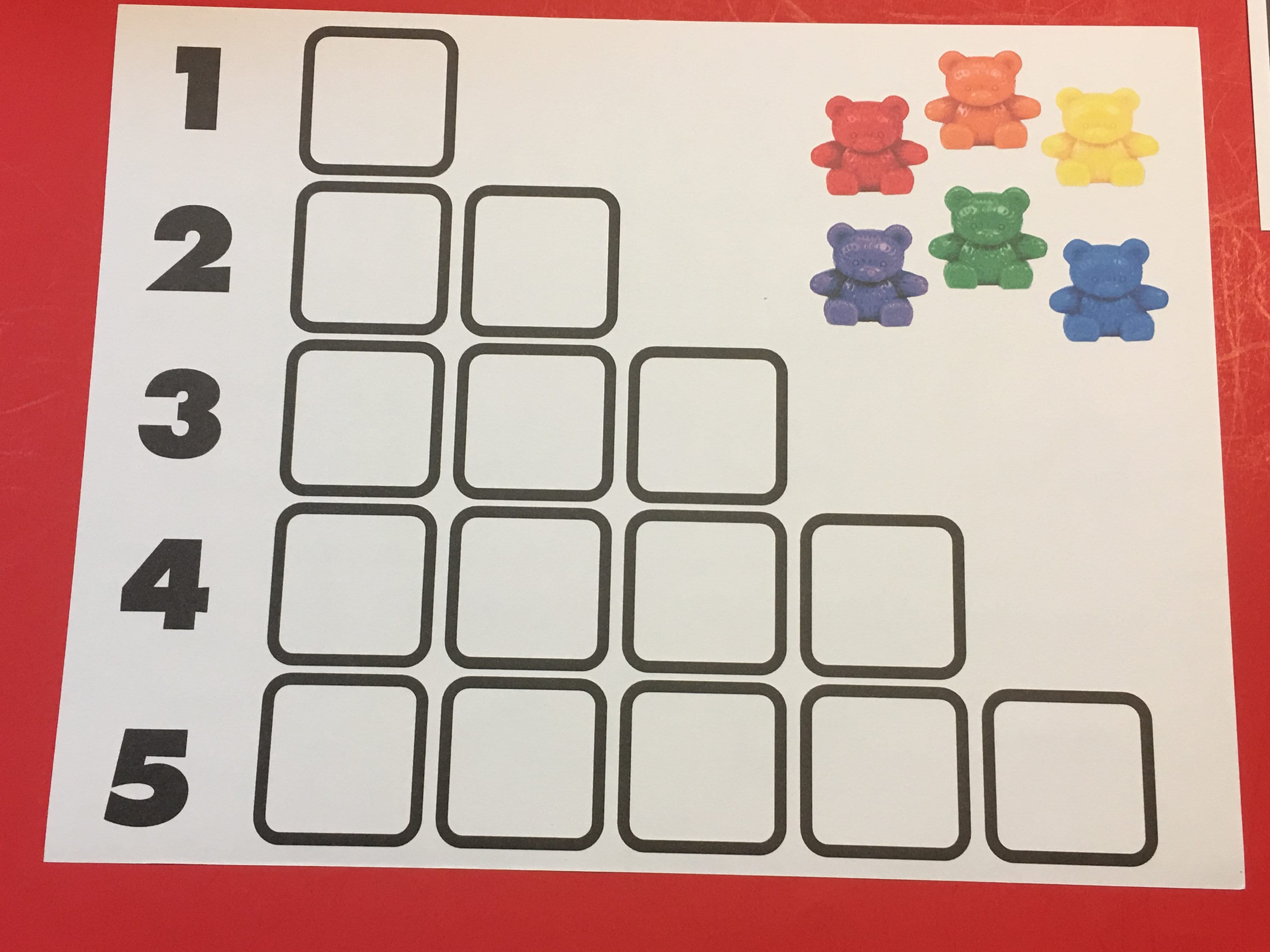 Counting Bears Learning Mats Laminated Bundle Pre School Kindergarten