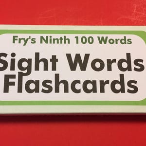 100 Flashcards - Fry”s Sight Words - 9th Hundred Words Flash Cards