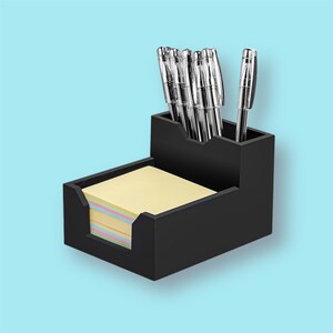 Post It Note Holder , Sticky Note Holder with Pencil Holder