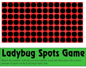 Juego de Mariquitas: Actividad de aprendizaje preescolar (Descarga instantánea)