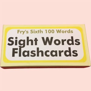 100 Flashcards - Fry&#39;s Sight Words - 6th Hundred Words Flash Cards