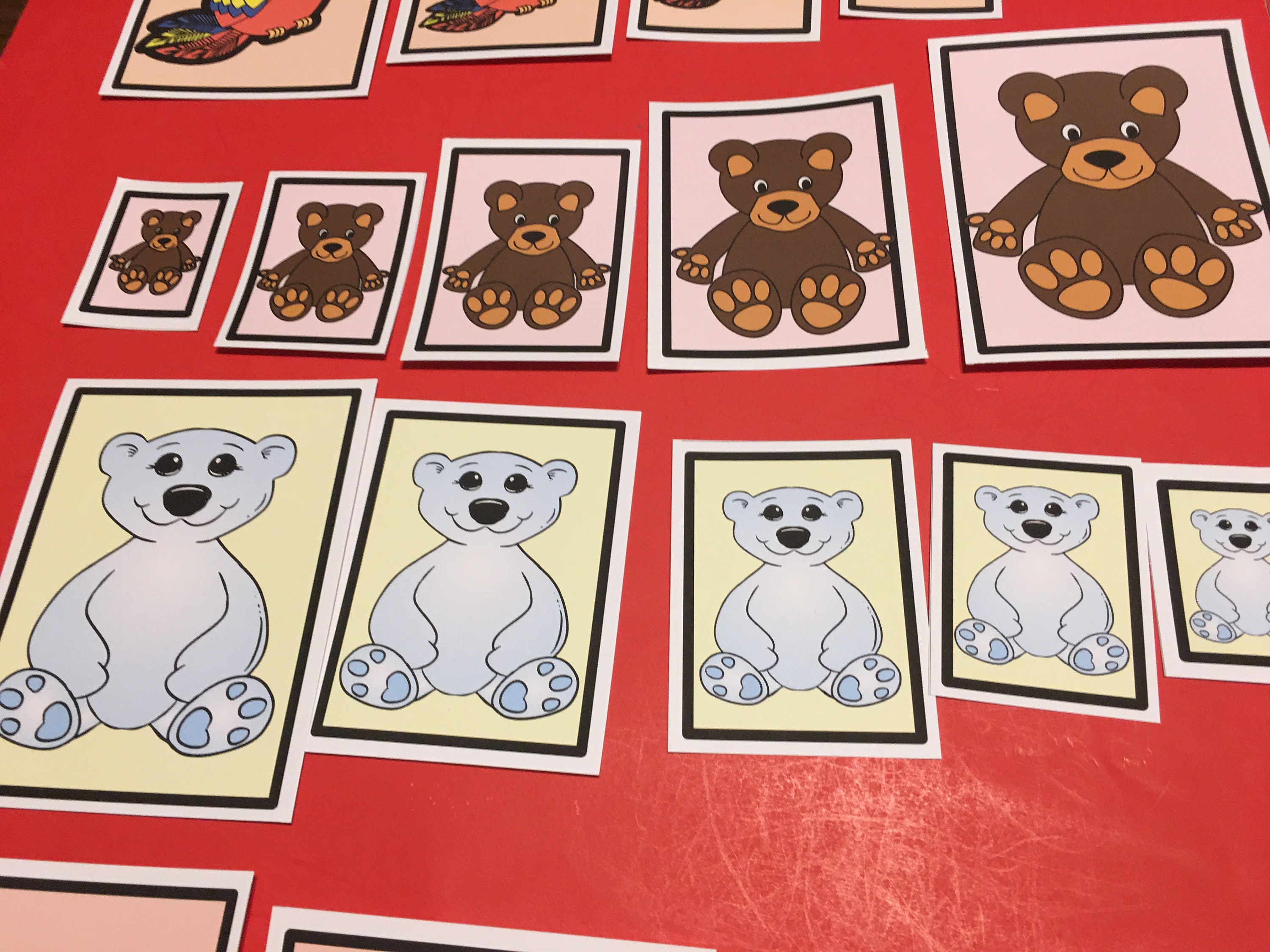 Random Sorting Cards Laminated Sorting Cards - Size Sorting - 40 Cards Set - Etsy